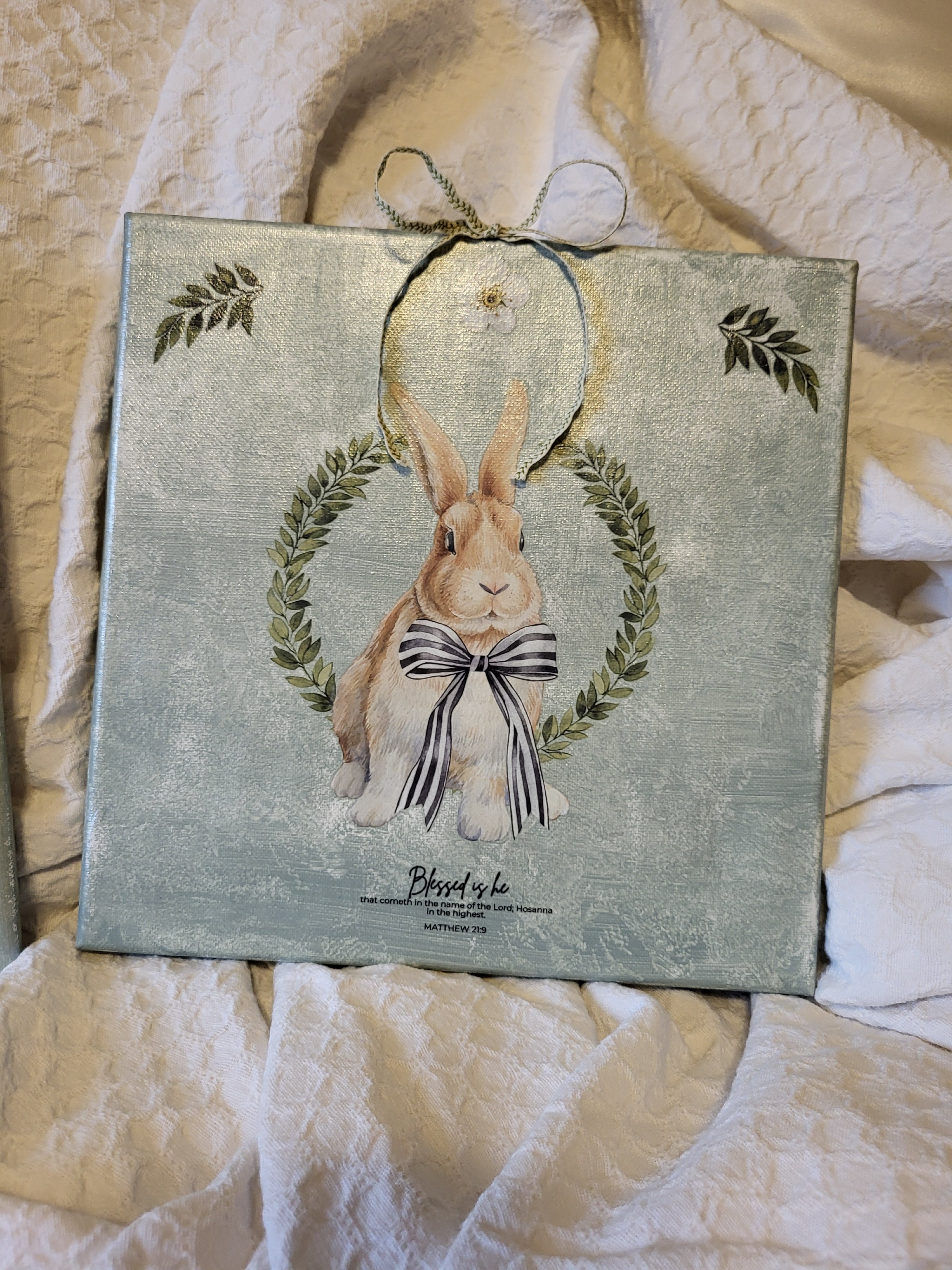 Easter Bunny Canvas Art – IOD Spring Collection Décor