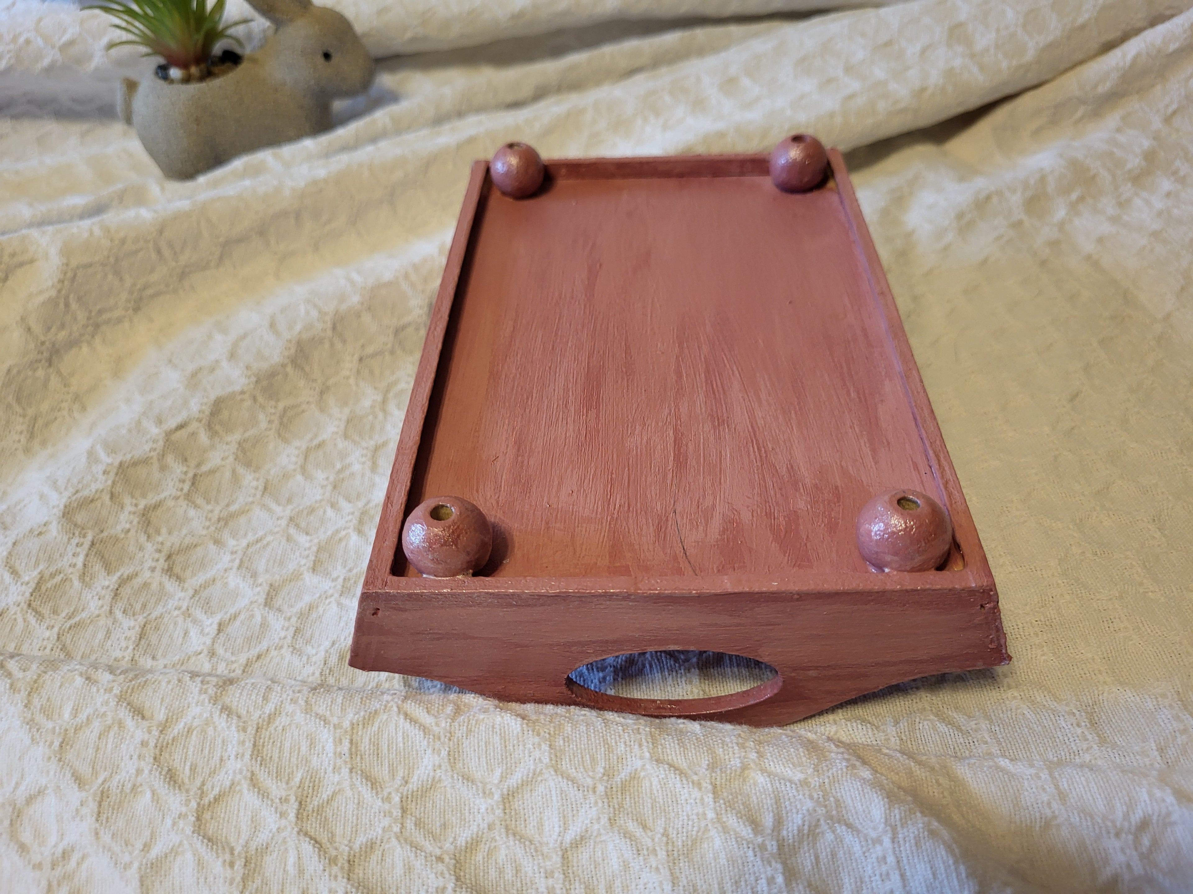 Hand-Painted Wooden Floral Tray – Spring Collection