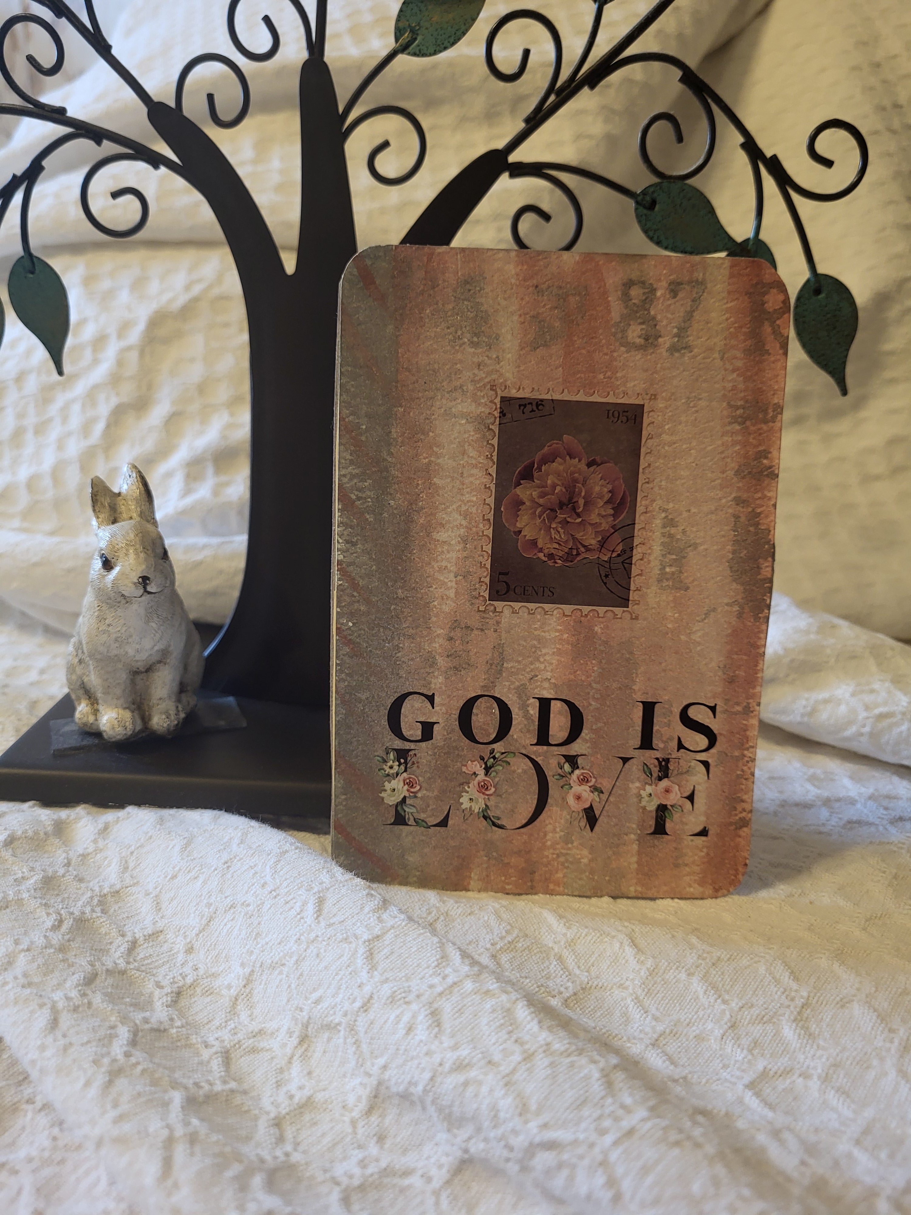 Watercolor and floral design-God is Love