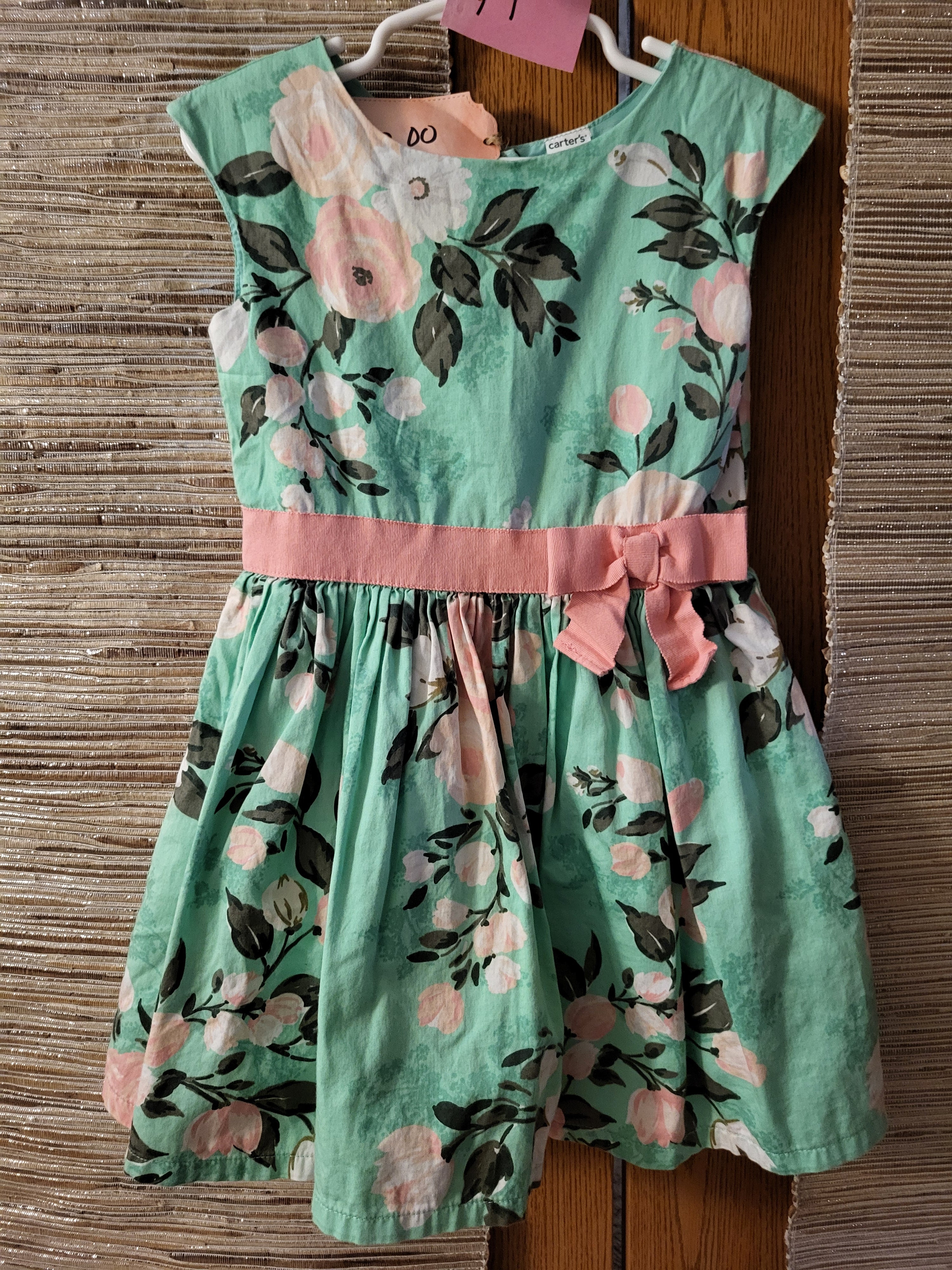 Carter's Green Floral Party Dress – Size 4T