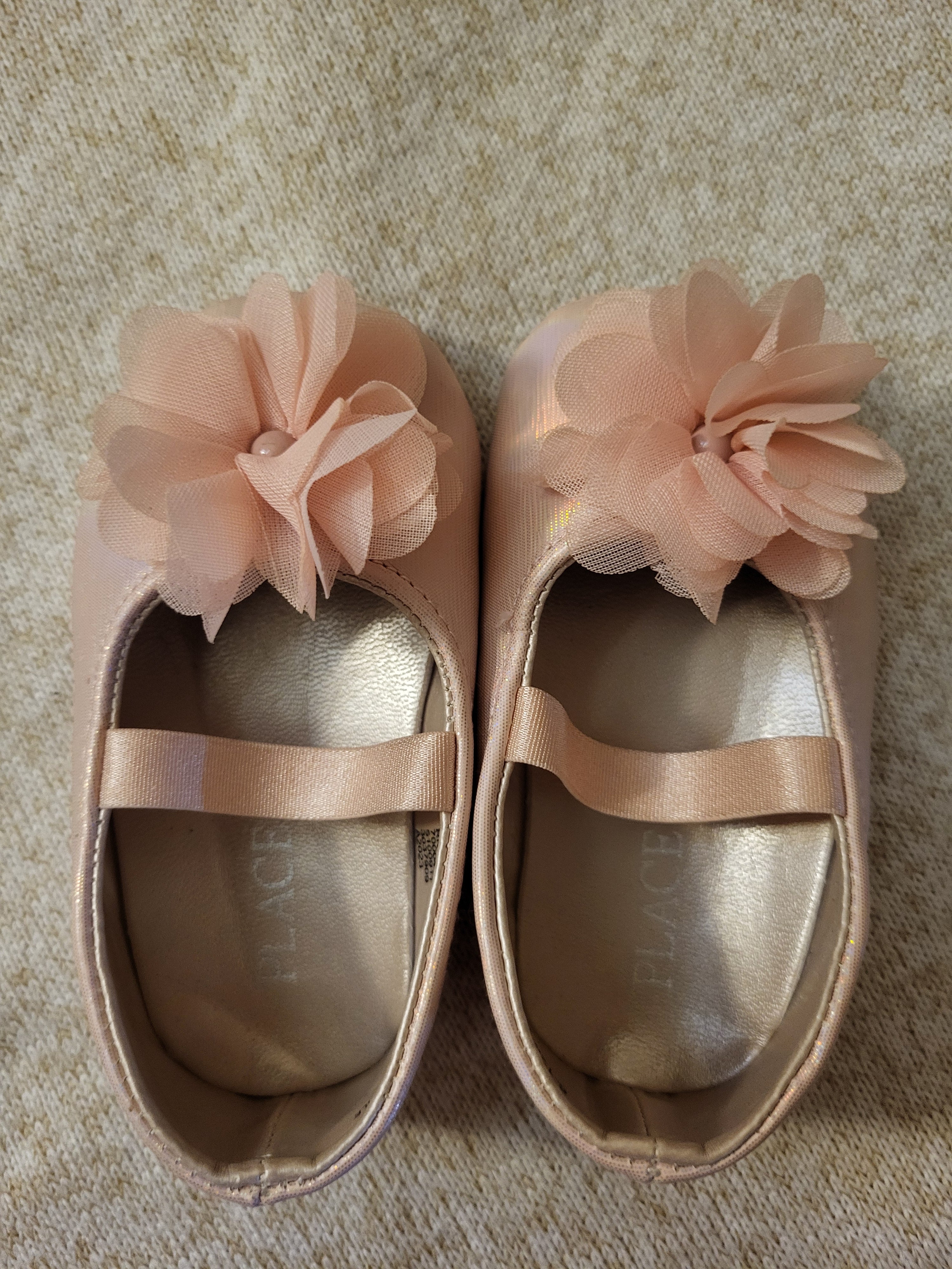 Children's Place Pink Floral Baby Shoes – Size 6-9 Months