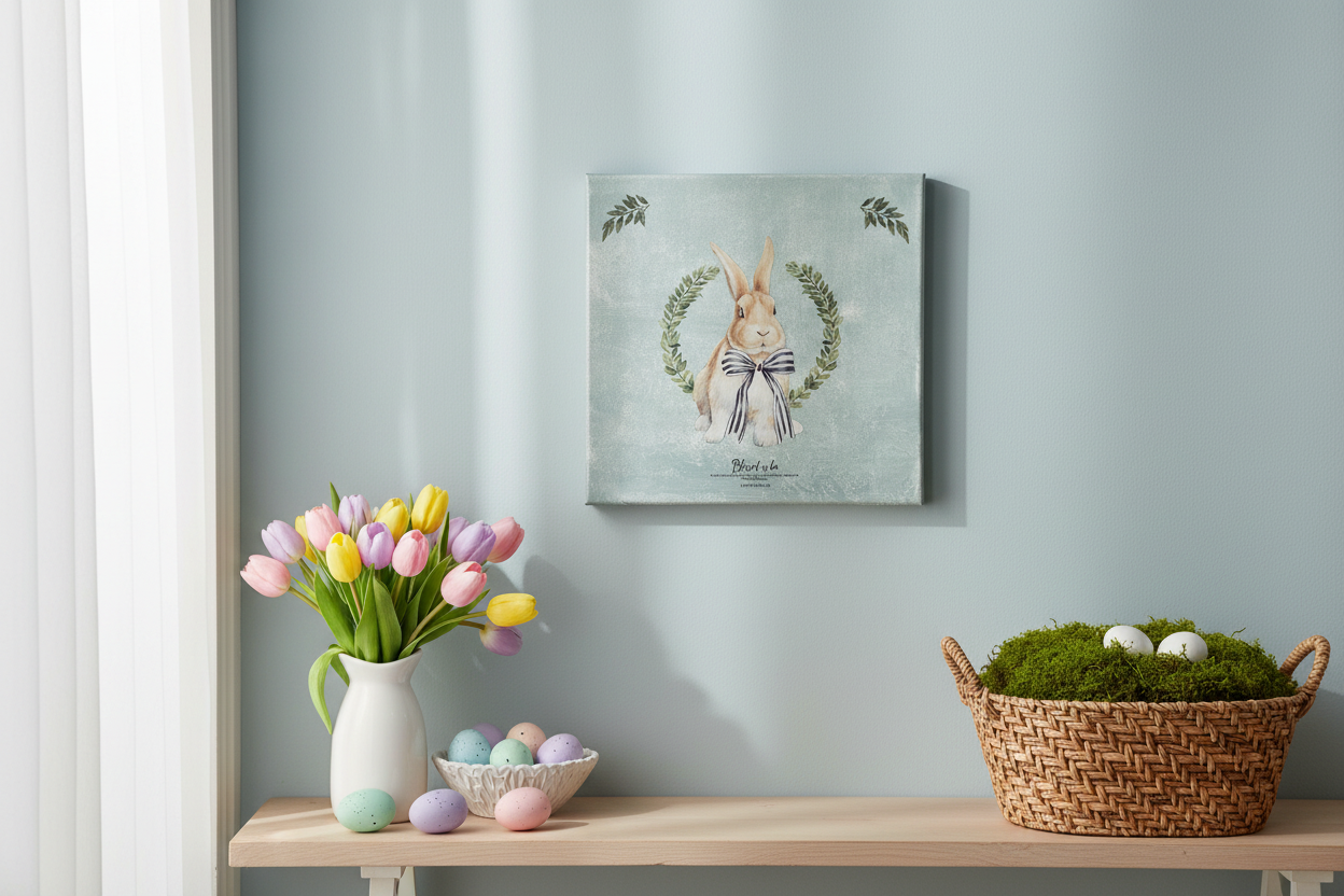 Easter Bunny Canvas Art – IOD Spring Collection Décor