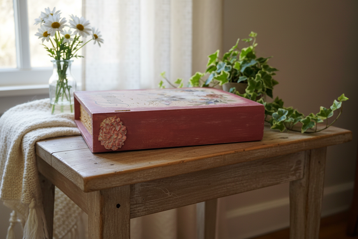 Hide-Away Wooden Book Box – Family Spring Bunny Edition