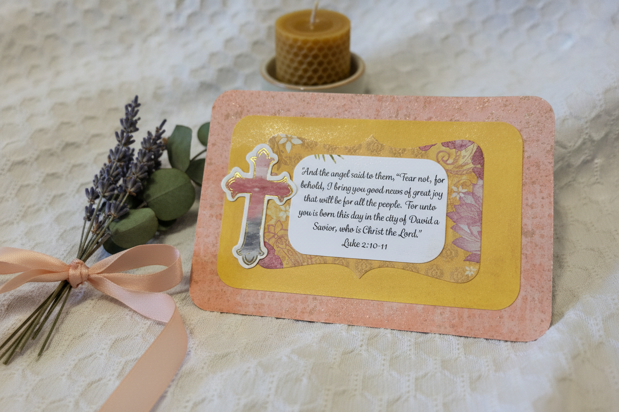 Prayer Card Luke 2:10-11 Polished Product Photo